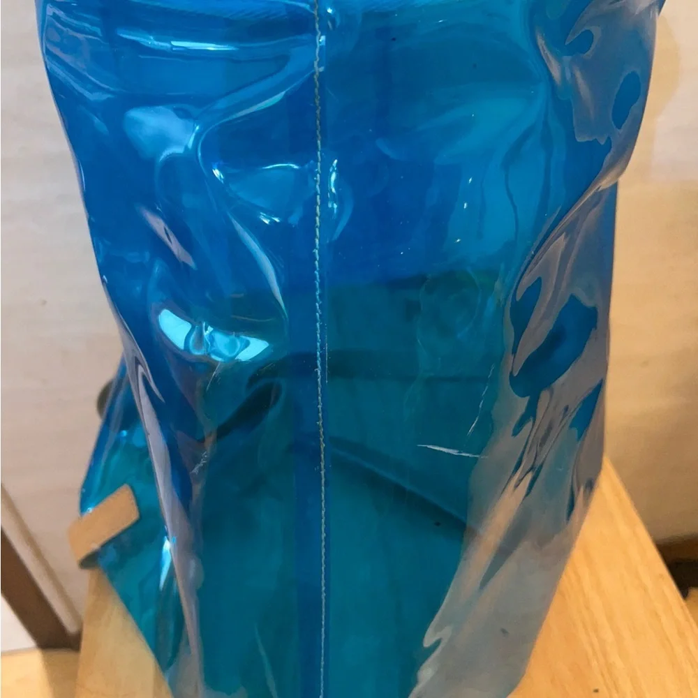 Kate Spade Saturday Blue Transparent Beach Tote Bag,